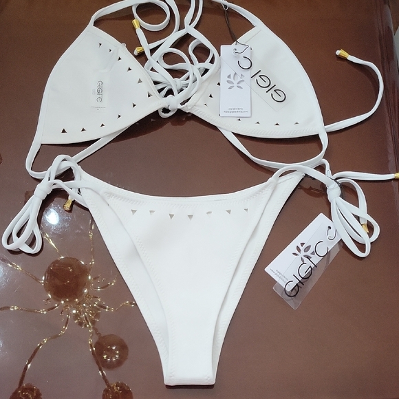 ***GIGI C White Christina Cutout Bikini Set. NWT*** - Picture 6 of 13